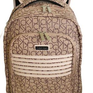 Calvin Klein CK Monogram Large Backpack Brown